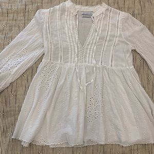 Urban Outfitters white peasant top